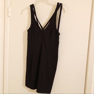 Black bodycon cocktail dress